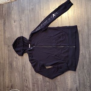 Fight like a girl black hoodie
